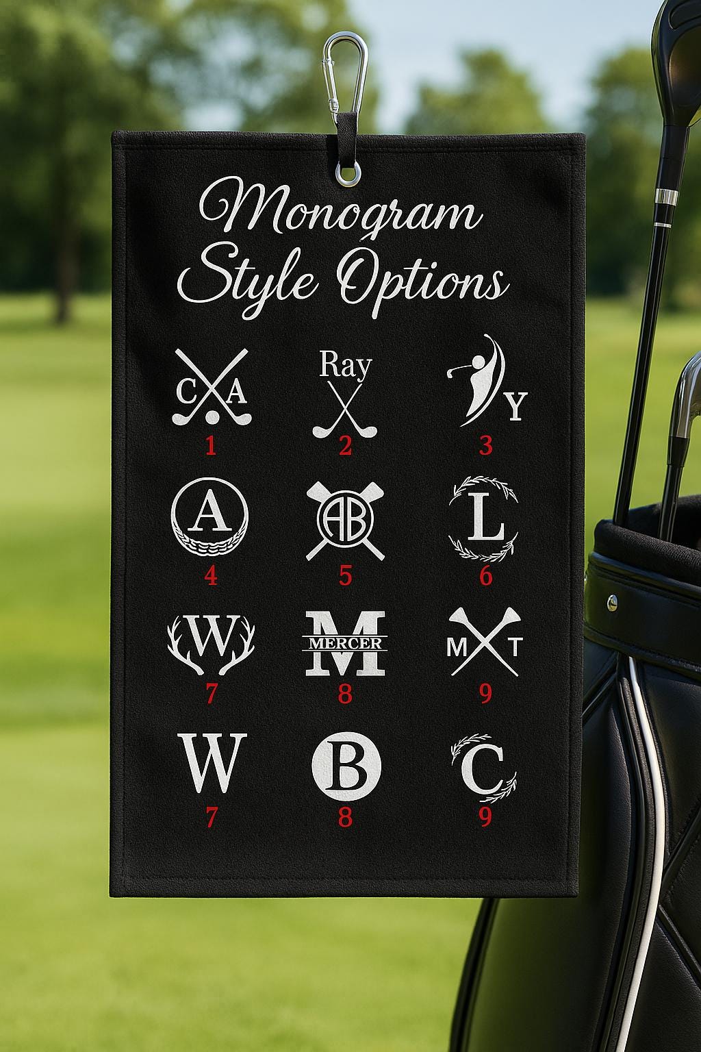 Personalized Golf Towel with Name – Embroidered Waffle Golf Towel Gift for Golfer, Coach or Groomsman