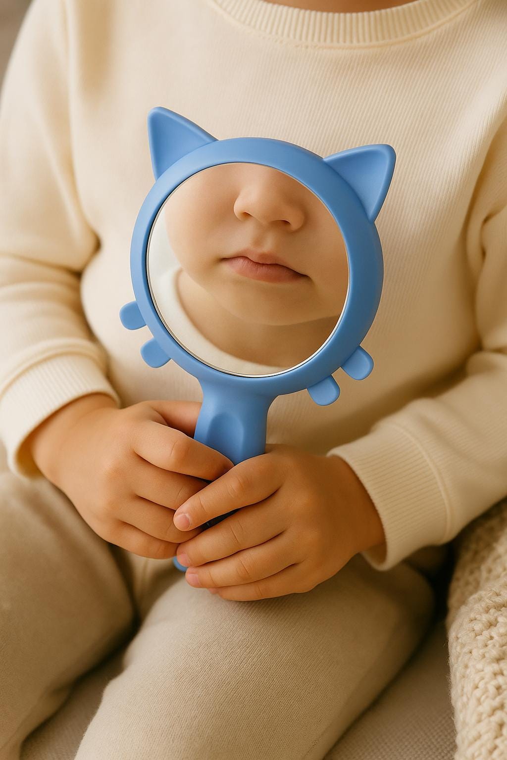 Miroir Chat Bleu - Jeu d'Apprentissage | Chat Miroir Bleu - Jeu d'Apprentissage Amusant