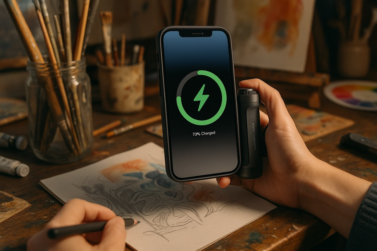 MagSafe Battery Grip 3-in-1 with Stand & Remote - Wireless Charging & Pro Stability - Papicha H