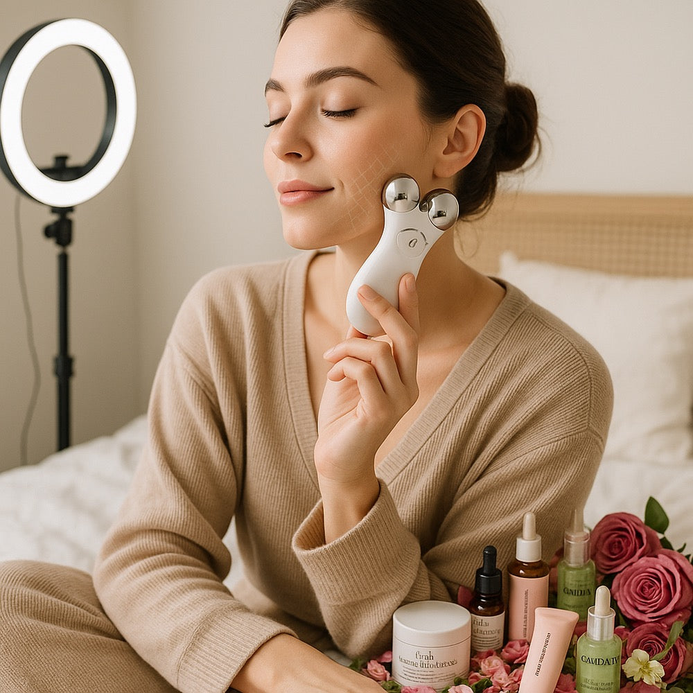 Microcurrent Facial Lifting Device - Professional Anti-Aging Sculpt & Glow | FDA Approved Beauty Tool - Papicha H