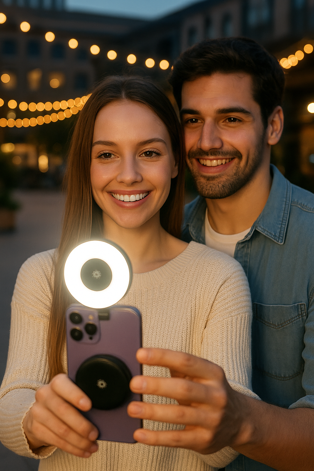 Magnetic Selfie Light 180° - Luxury Edition | MagSafe/Clip 3 Colors & Adjustable Brightness - Papicha H