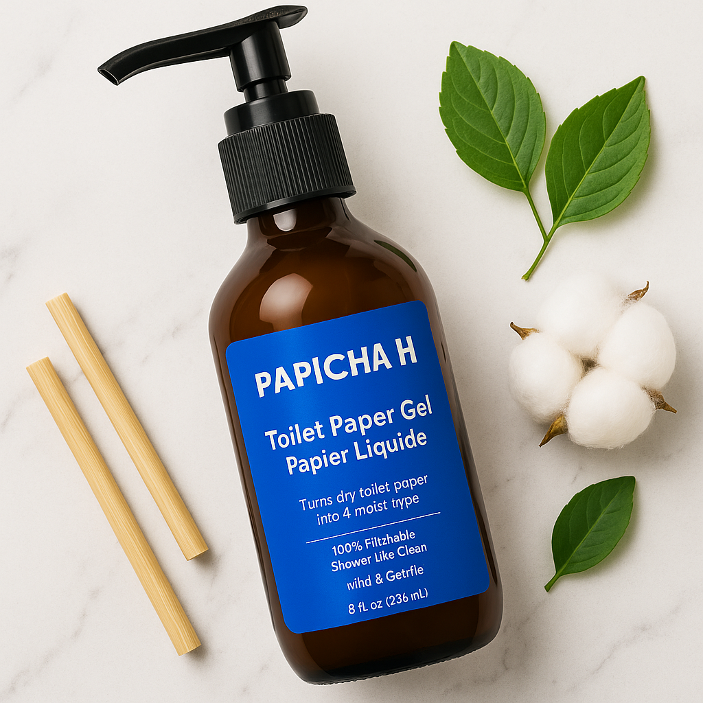 Revolutionary Liquid Toilet Paper Gel - Instant Biodegradable Wipes Transformer | Papicha H