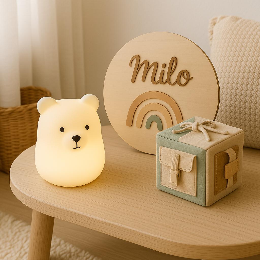 VEILLEUSE LED OURS  | Lampe Silicone Rechargeable | Bear Night Light PAPICHA H
