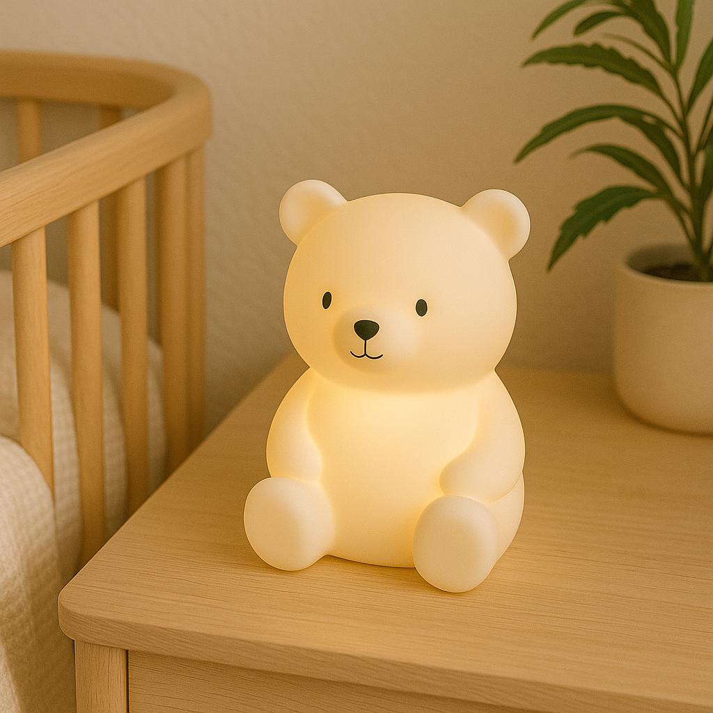 VEILLEUSE LED OURS  | Lampe Silicone Rechargeable | Bear Night Light PAPICHA H