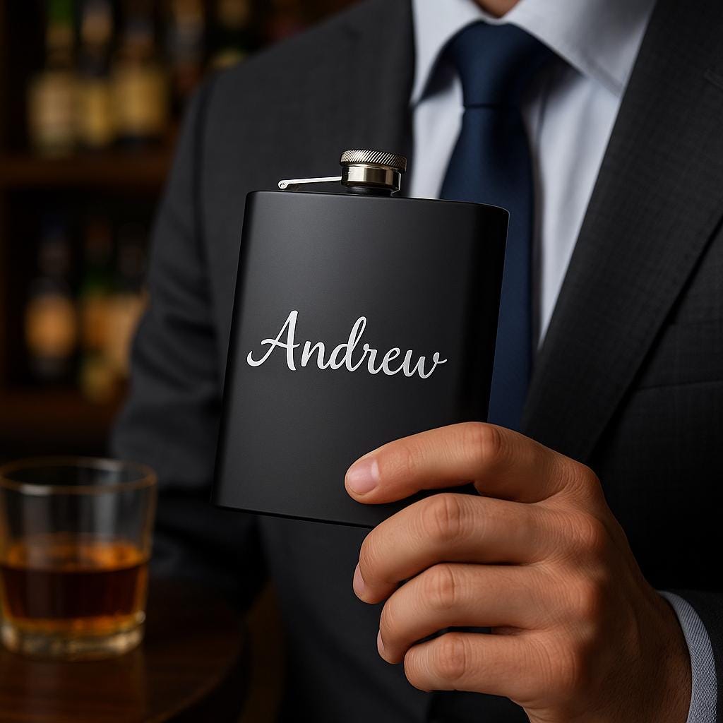FLASQUE PERSONNALISÉE  | Gravure Acier Inox | PAPICHA H Hip Flask