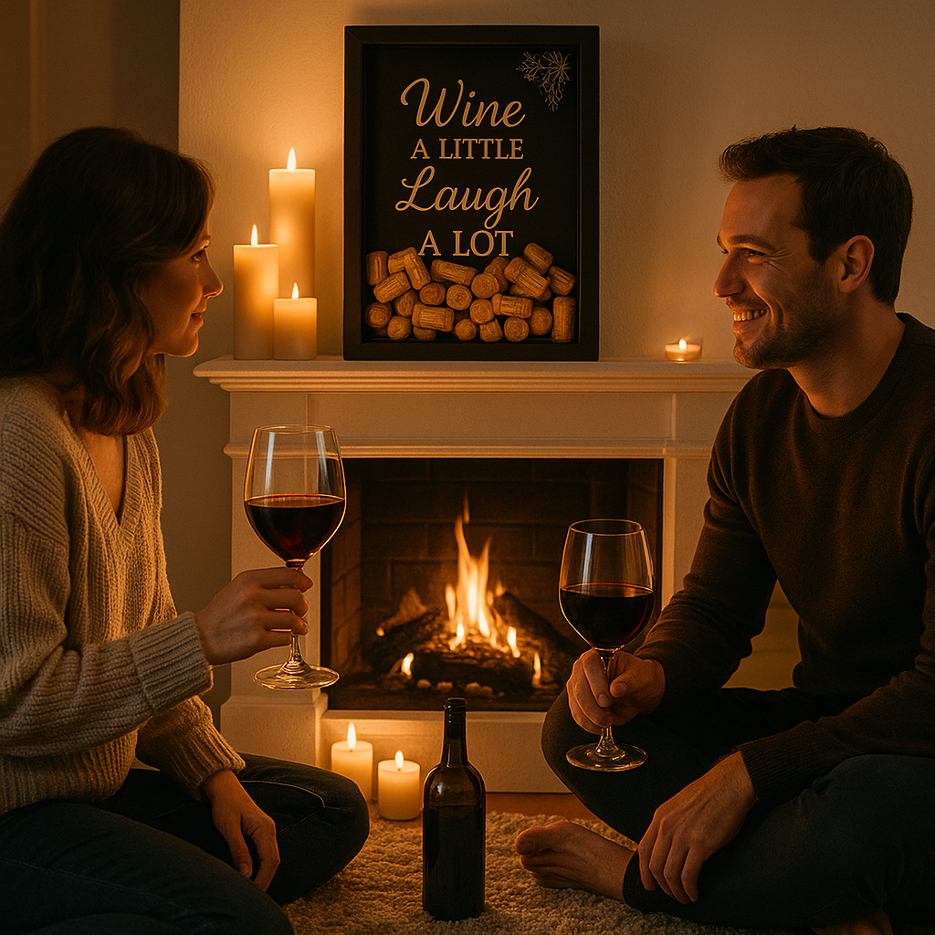 BOÎTE BOUCHONS VIN PERSONNALISÉE   | Gravure Noms Date | Wine Cork Box PAPICHA H
