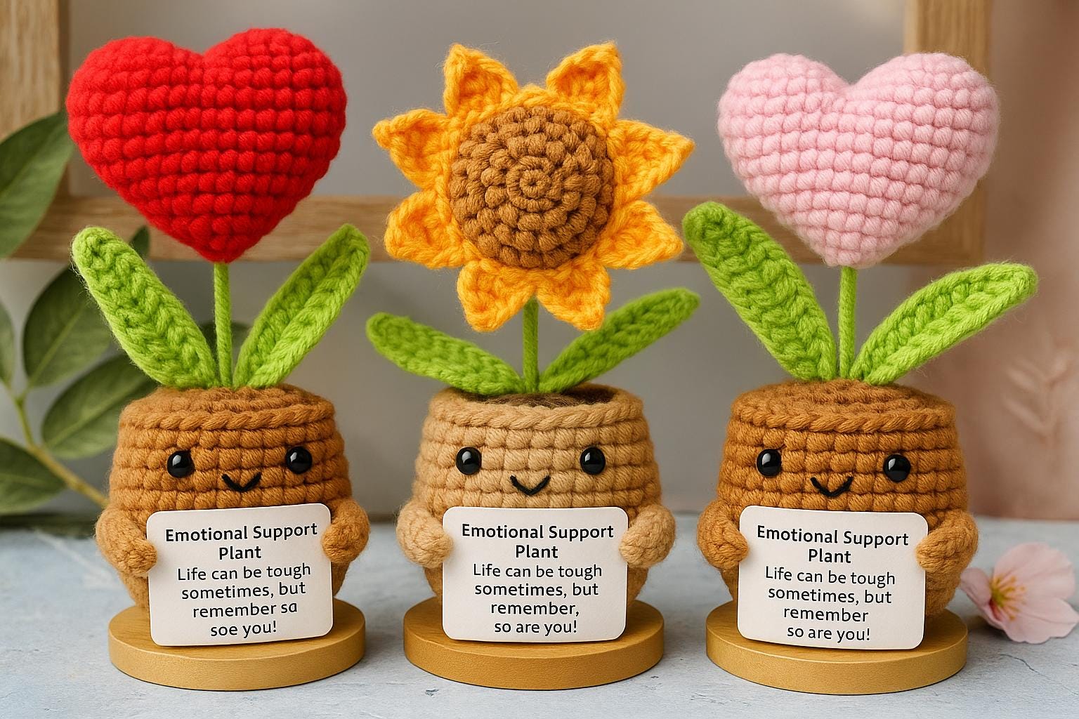 PLANTE CROCHET CŒUR | Support Émotionnel Anxiété | Heart Plant PAPICHA H
