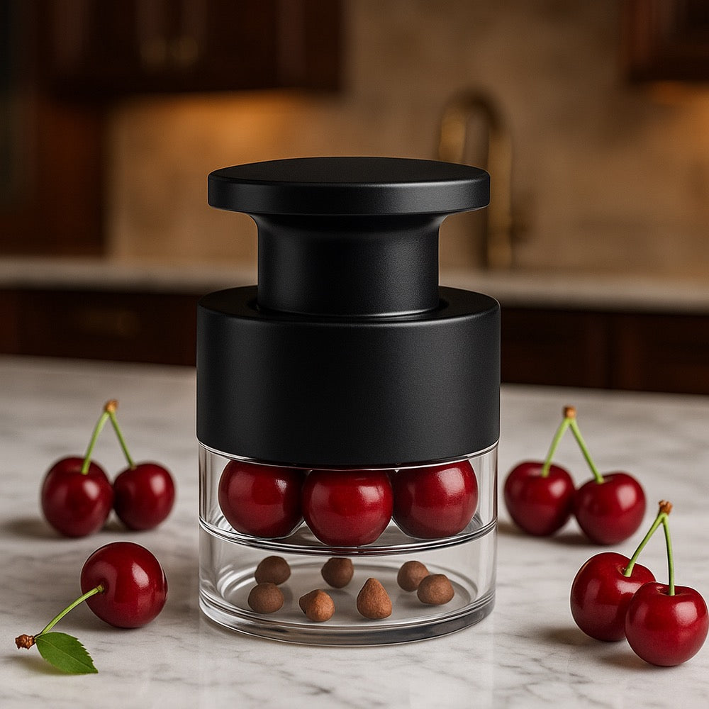 Dénoyauteur Cerises 7 Trous Rapide | Presse-dénoyauteur à cerises 7 trous - Cuisine Facile 