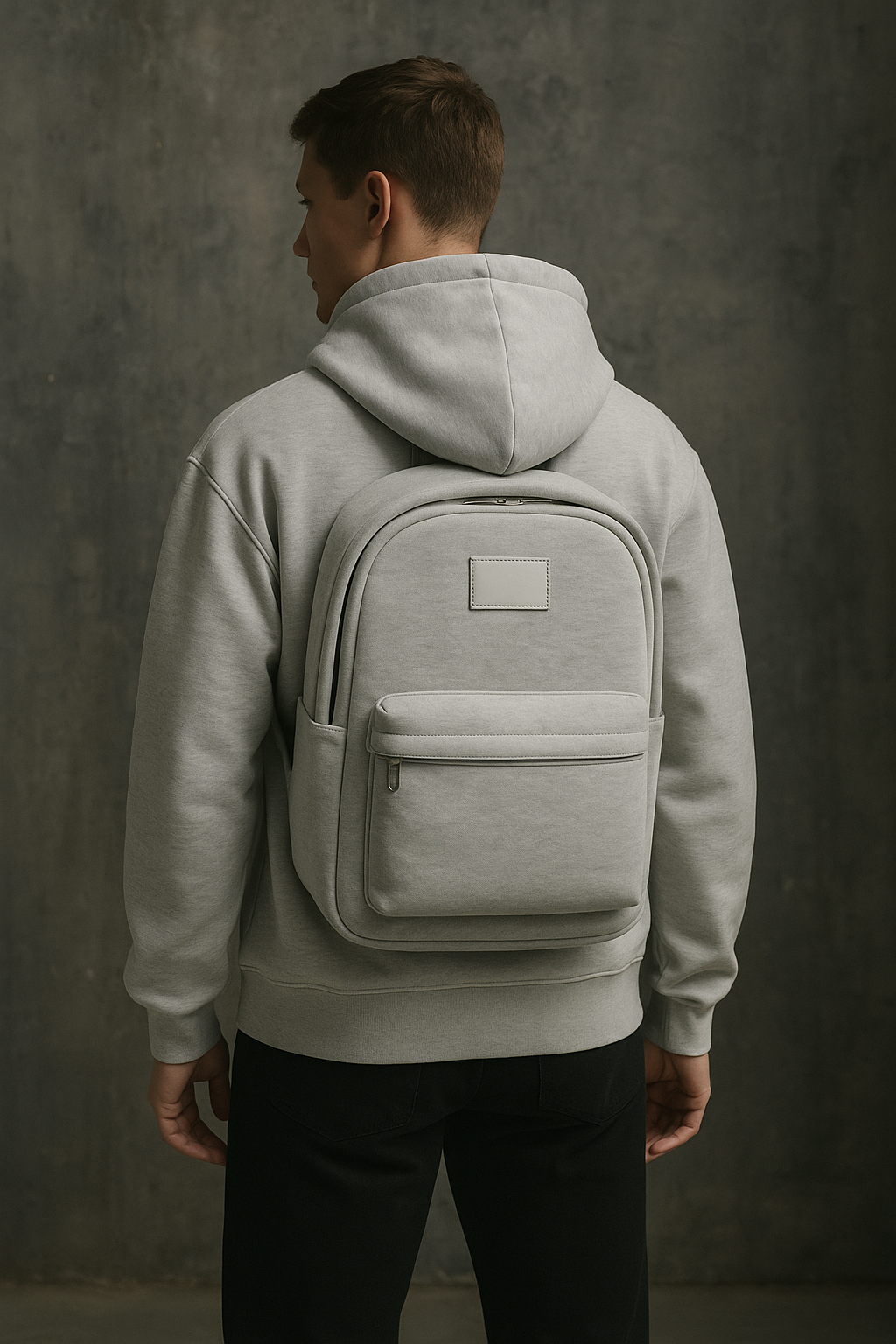 Hoodie with Integrated Backpack - Black Gray Oversized Streetwear | 2-in-1 Innovation Hoodie - Papicha H