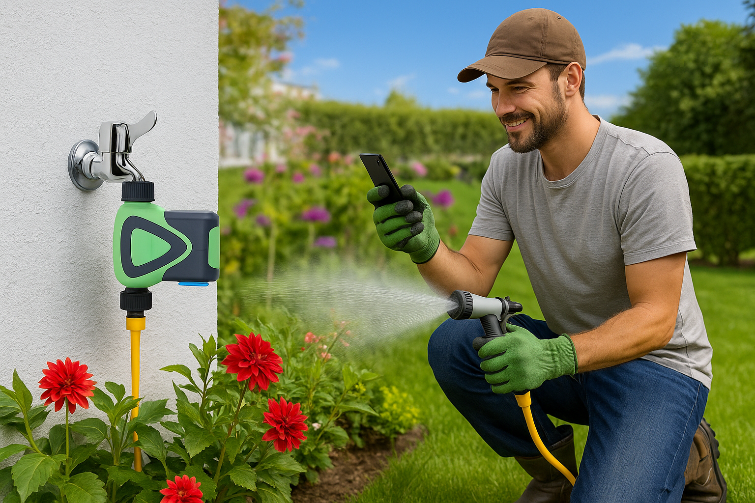 Programmateur d'Arrosage Automatique avec Minuteur | Eau de jardin intelligente 