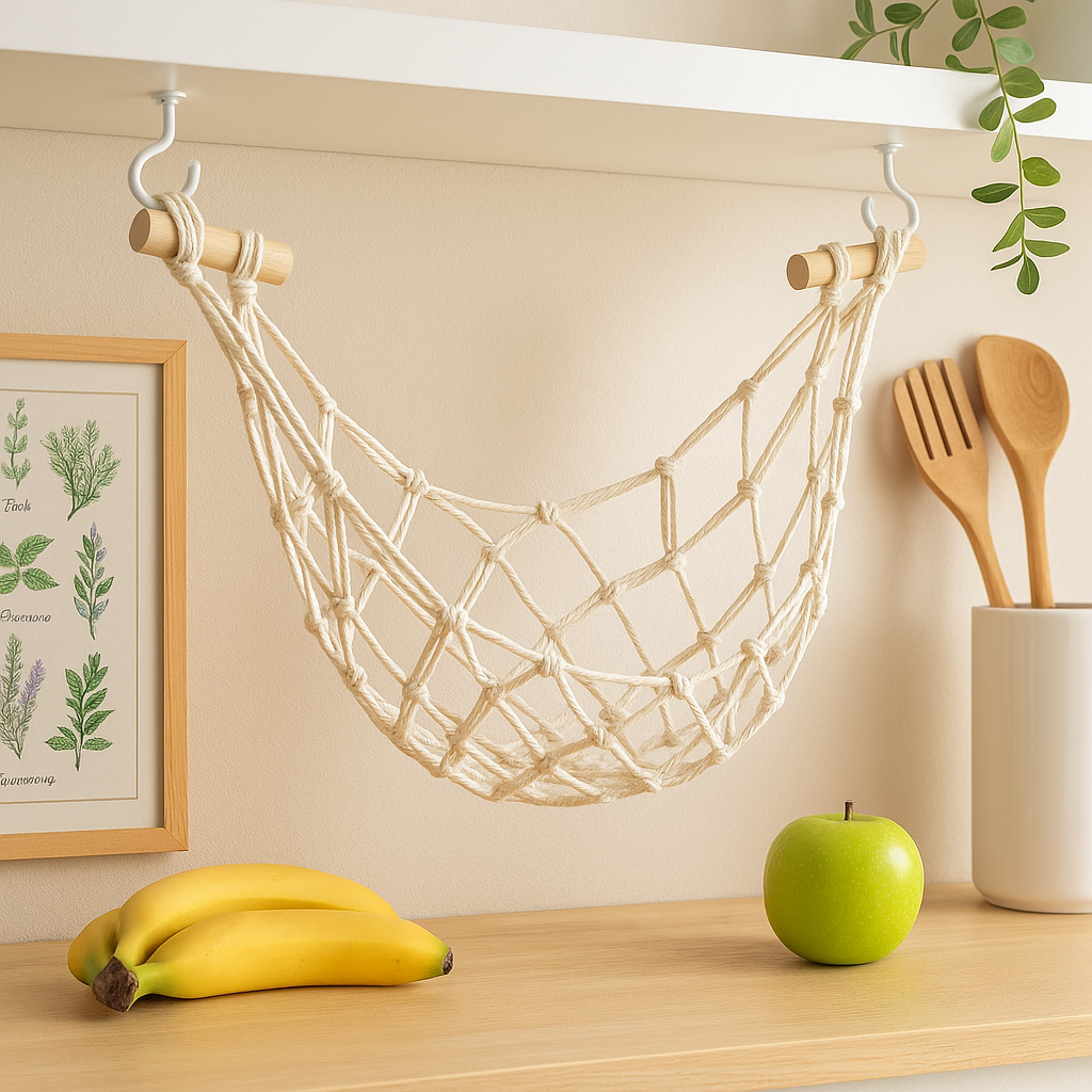 PANIER FRUITS SUSPENDU  | Macramé Cuisine Boho | Fruit Basket PAPICHA H