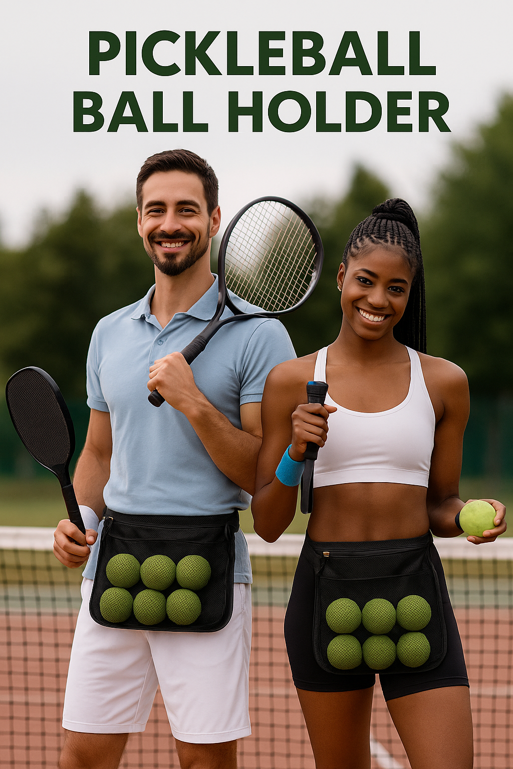 Professional Pickleball Ball Holder Waist Bag - Sports Storage Belt | Pickle Bow Pro - Papicha H
