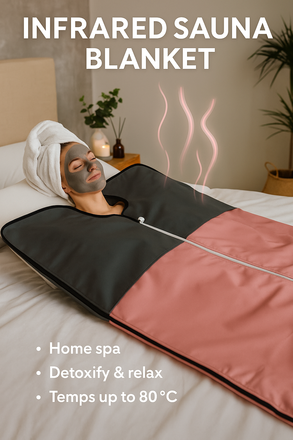 Couverture Sauna Infrarouge Portable 650W | Couverture de sauna infrarouge portative 650 W 