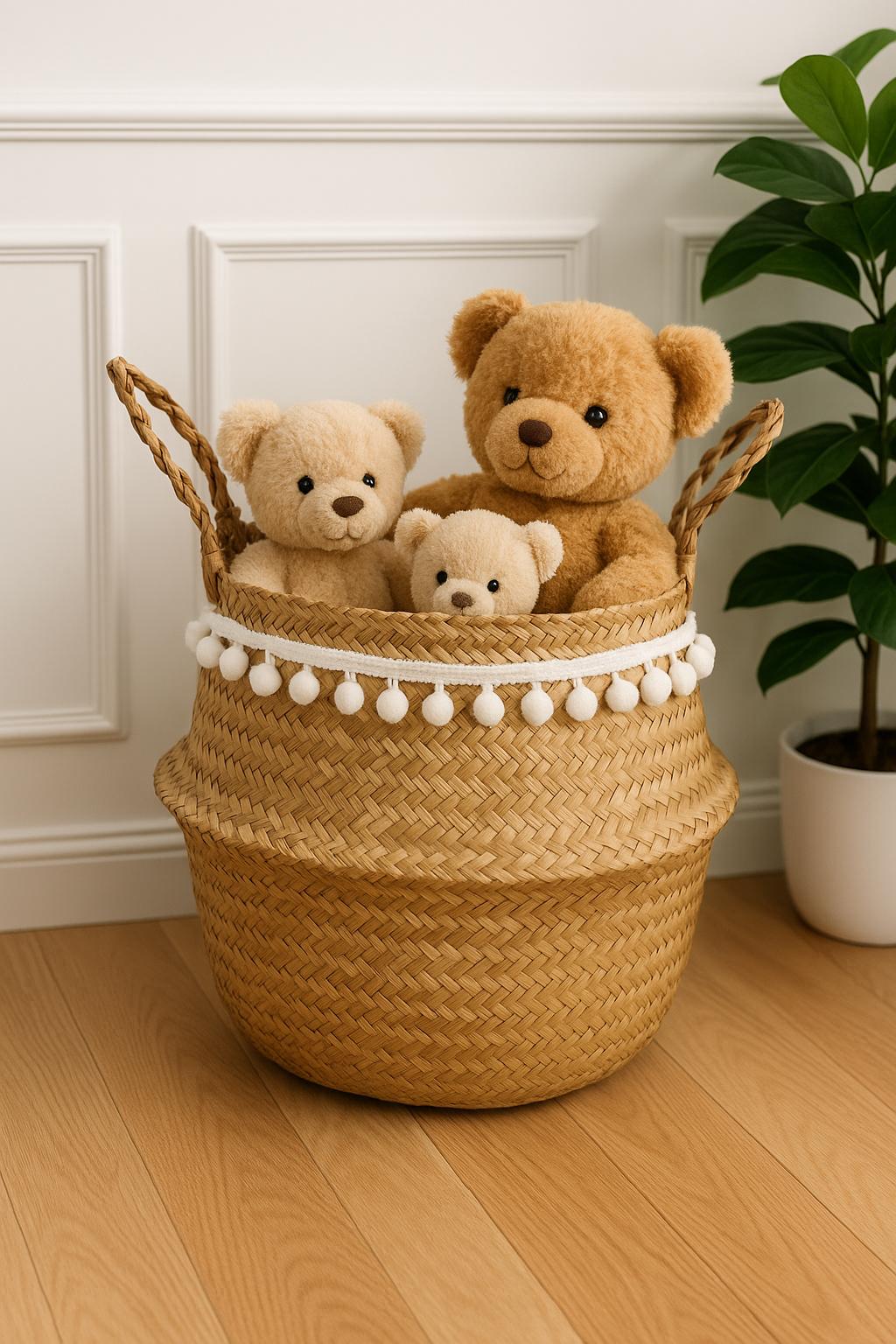 PANIER ROTIN BOHO | Support Plantes Suspendu | PAPICHA H Natural Basket