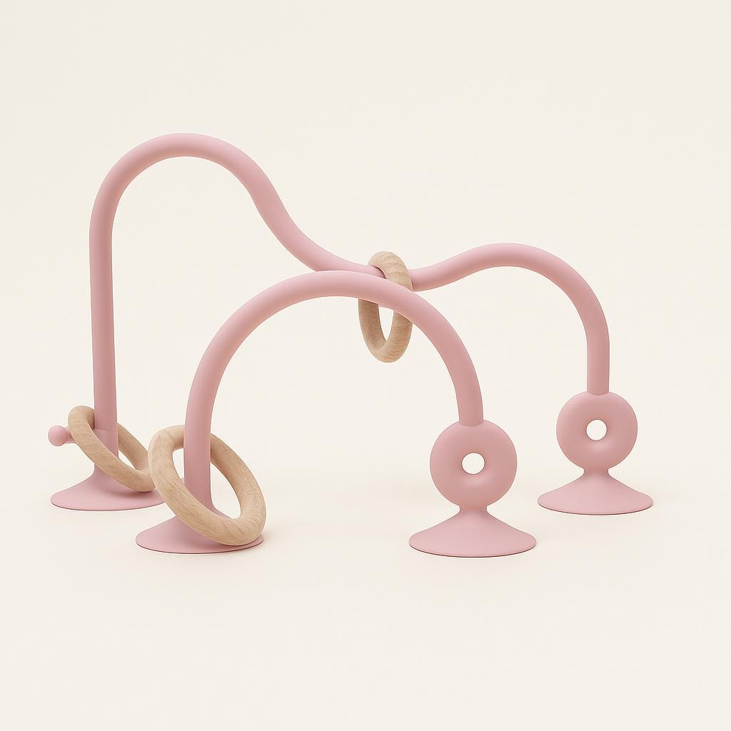 JOUET SENSORIEL BÉBÉ VENTOUSE | Anneau Silicone Éveil | Jouet sensoriel