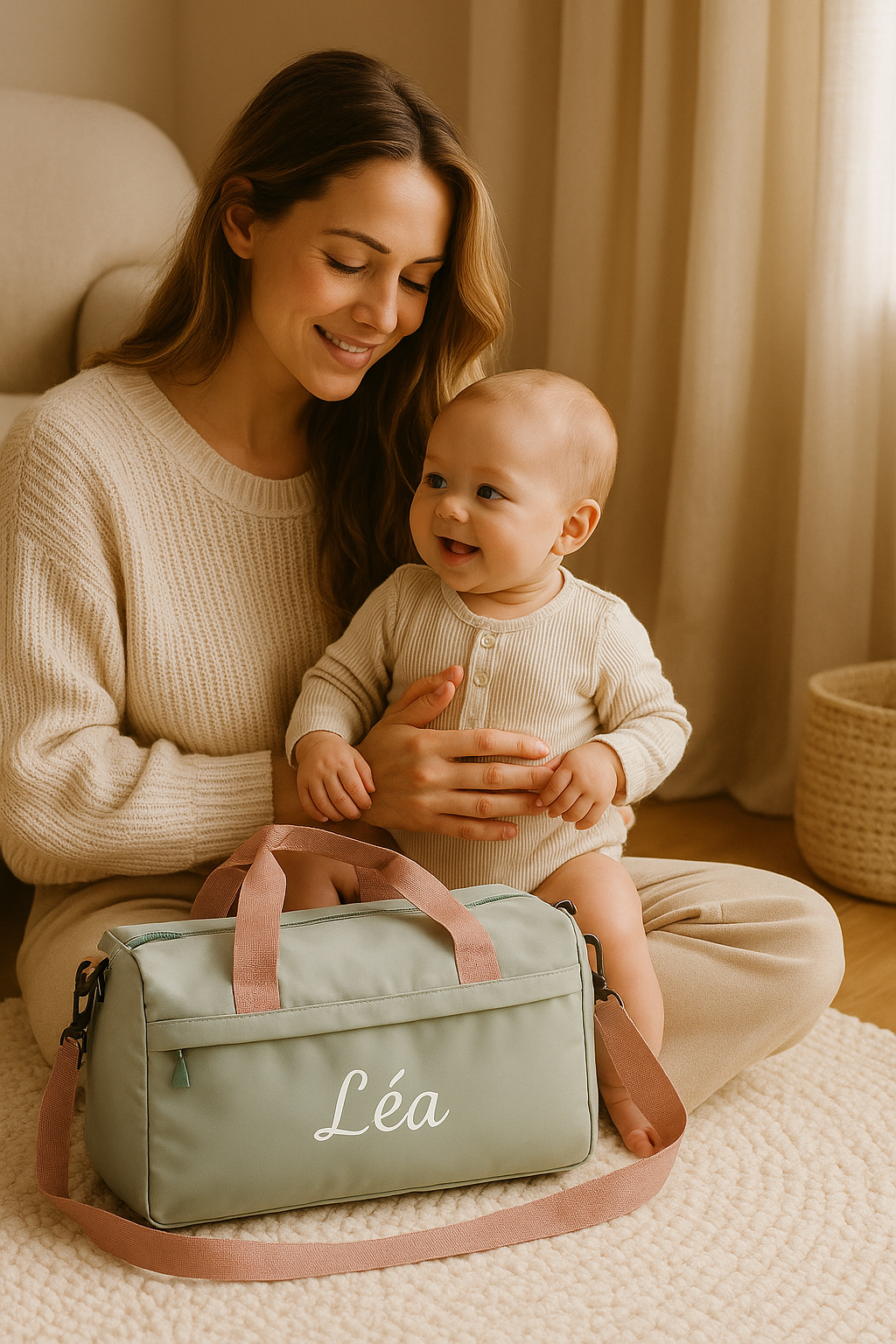 SAC À LANGER PERSONNALISABLE Design Élégant | PAPICHA H Diaper Bag