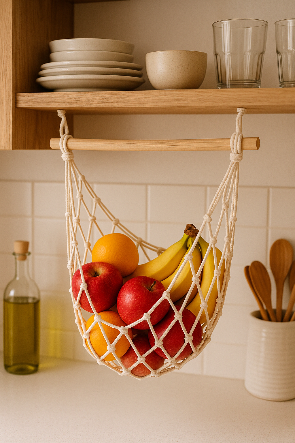 PANIER FRUITS SUSPENDU  | Macramé Cuisine Boho | Fruit Basket PAPICHA H