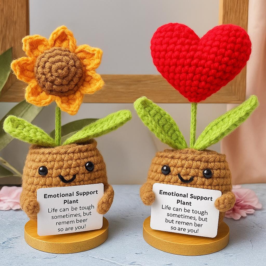PLANTE CROCHET CŒUR | Support Émotionnel Anxiété | Heart Plant PAPICHA H