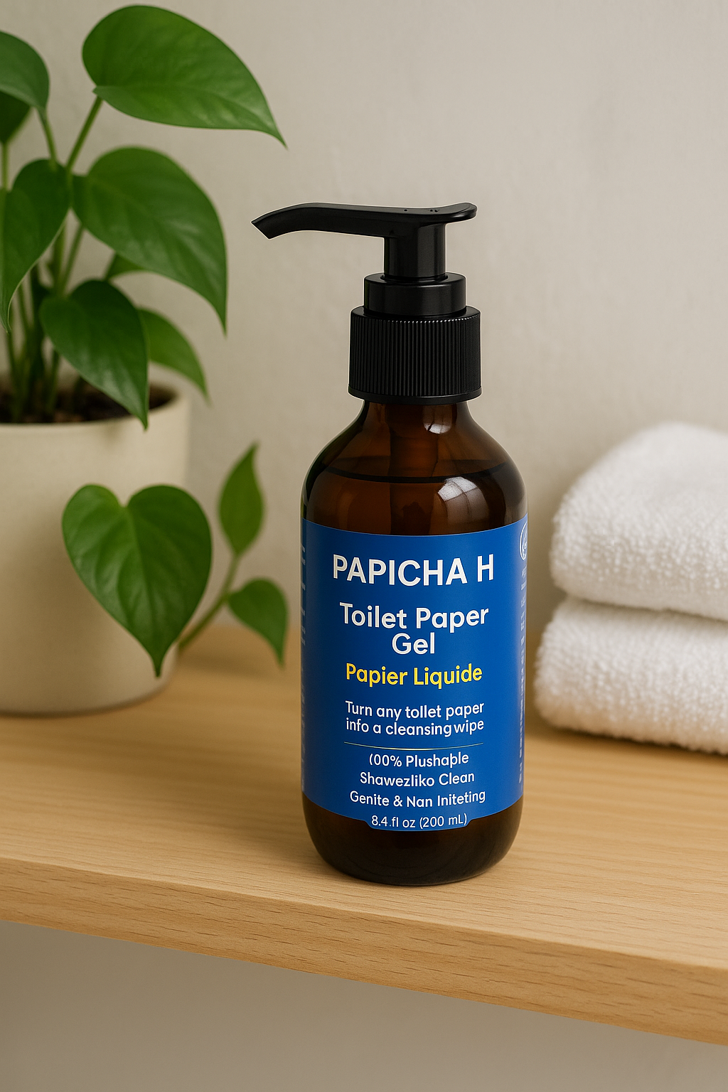 Revolutionary Liquid Toilet Paper Gel - Instant Biodegradable Wipes Transformer | Papicha H
