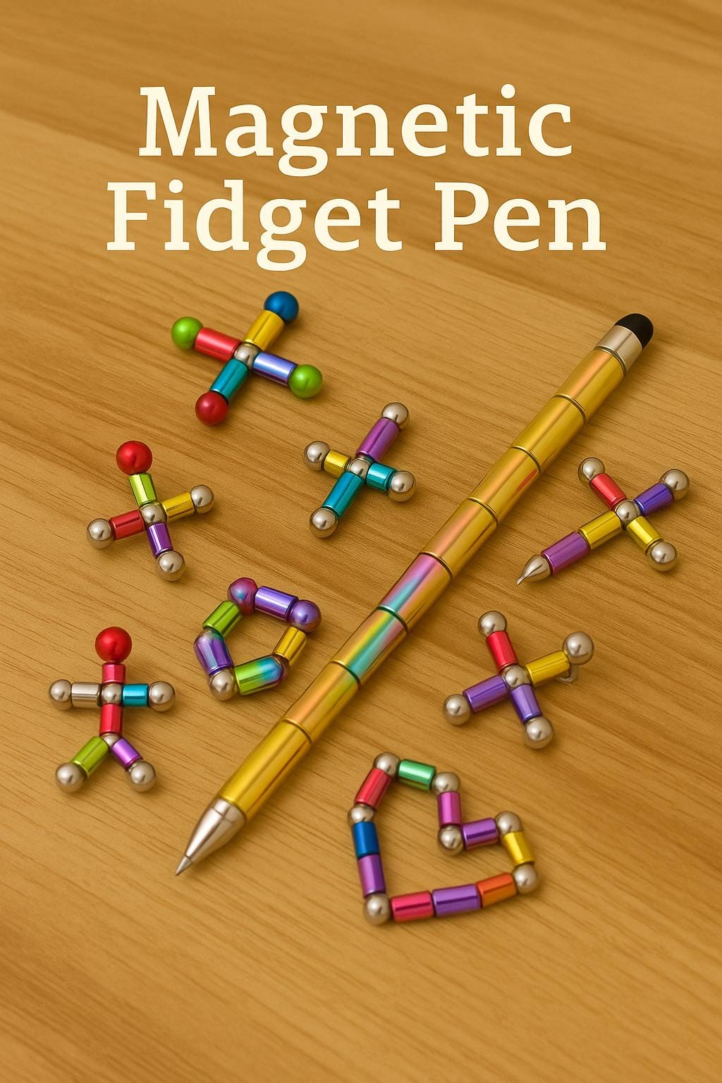 STYLO ANTI-ANXIÉTÉ MAGNÉTIQUE | Fidget Créatif Écriture | Stylo magnétique