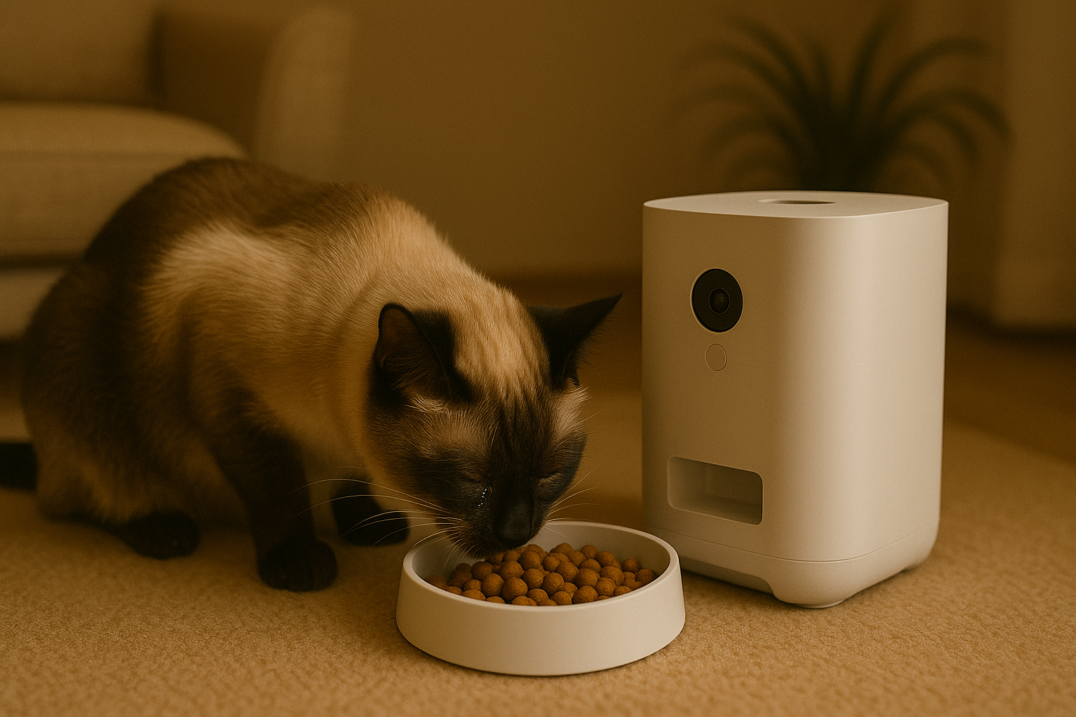 Automatic Pet Feeder with HD Camera - Smart WiFi Pet Food Dispenser | Remote Pet Monitoring - Papicha H