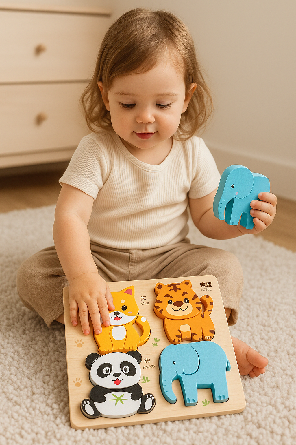 PUZZLE ANIMAUX BOIS   | Motricité Fine | Animal Puzzle PAPICHA H