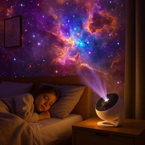 12-in-1 Galaxy Projector with Starry Sky Discs – Rotating Planetarium Night Light