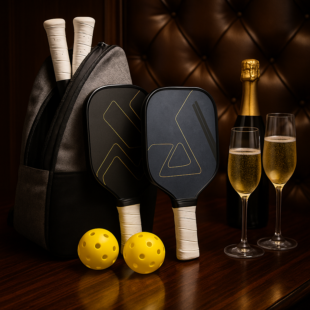 Premium Pickleball Set Pro - 2 Paddles 2 Balls & Carry Bag | Professional Tournament Equipment - Papicha H