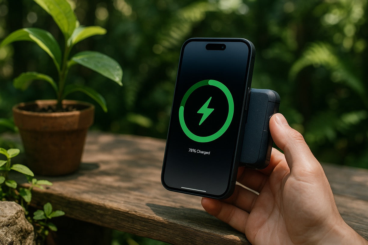 MagSafe Battery Grip 3-in-1 avec Support et Télécommande - Charge Sans Fil 