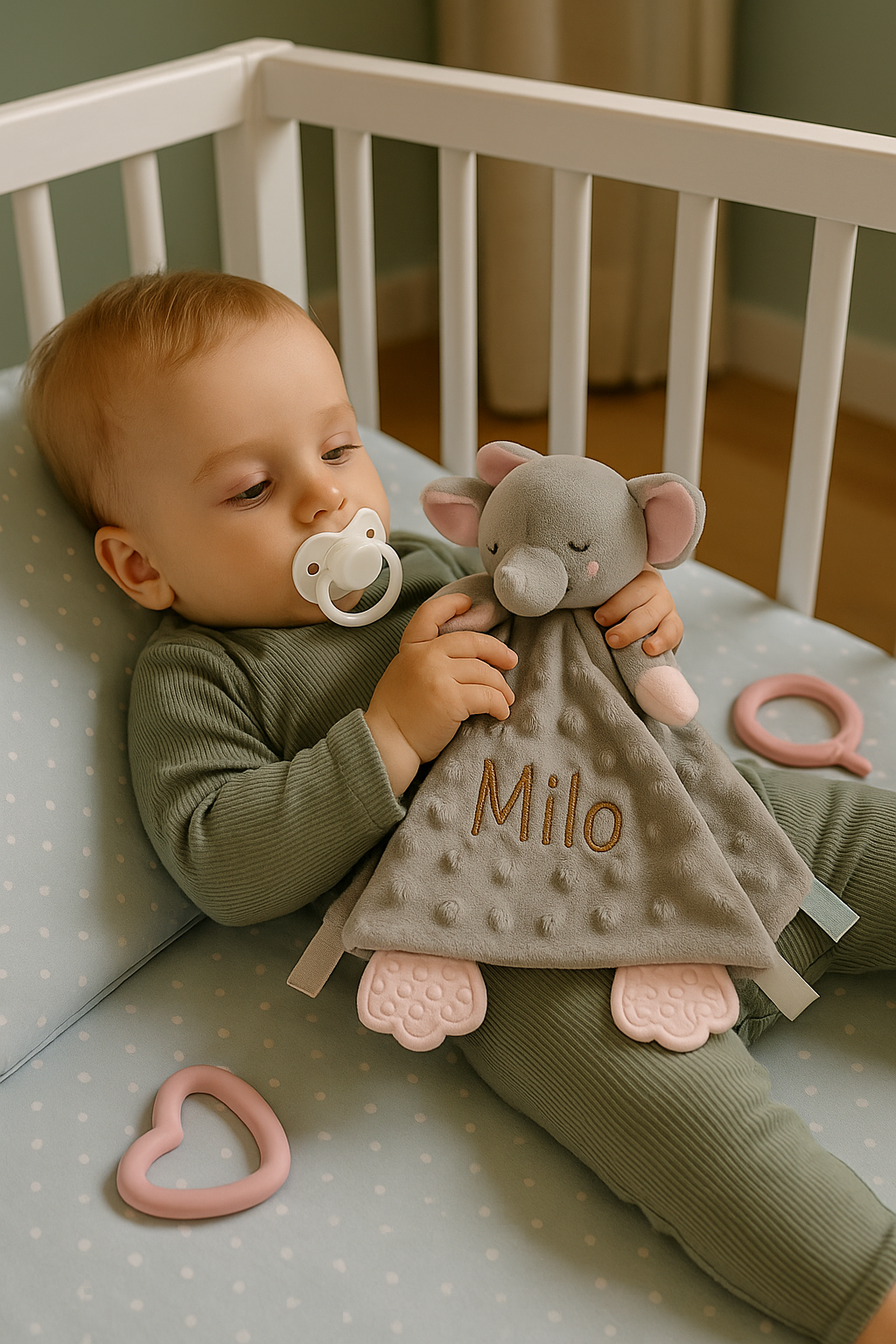 DOUDOU PERSONNALISÉ | Prénom Brodé Ultra Doux | Personalized Baby Comforter