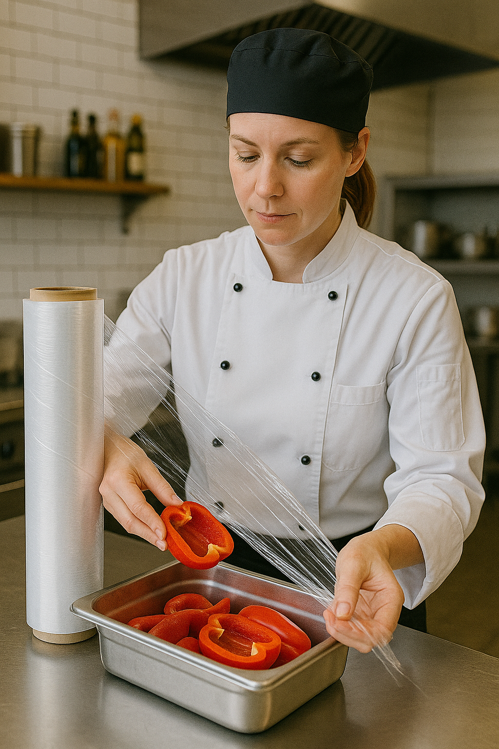 Professional Cling Film 300m - Ultra Fresh Food Preservation Wrap | Commercial Kitchen Plastic Film - Papicha H