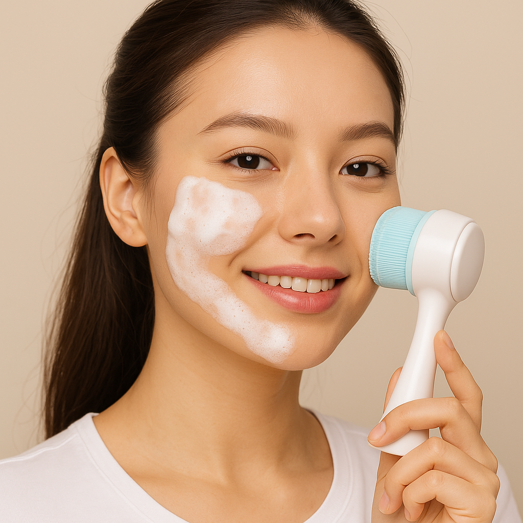 Brosse Nettoyage Visage 2-en-1 Silicone | Brosse Nettoyante Visage 2 en 1 - Peau Douce &amp; Éclatante 