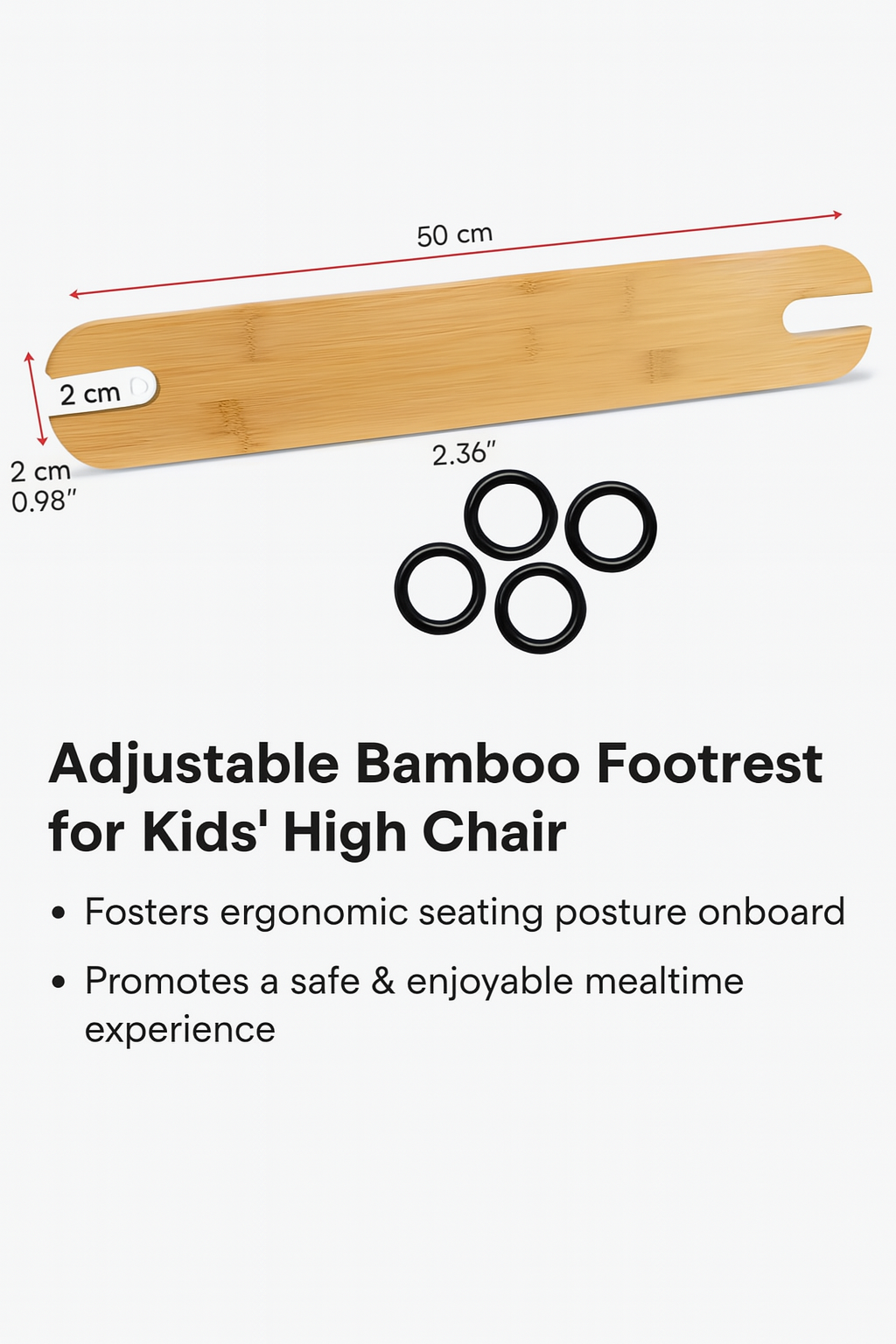 REPOSE-PIEDS BAMBOU CHAISE HAUTE | Confort Ergonomique Bébé | Footrest PAPICHA H