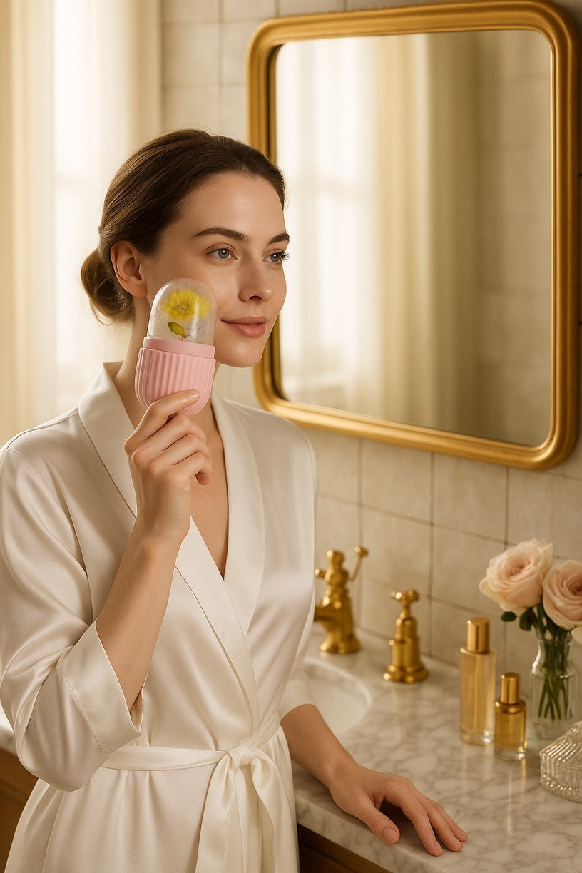 Glaçons pour le visage : outil de beauté réutilisable pour thérapie par le froid 