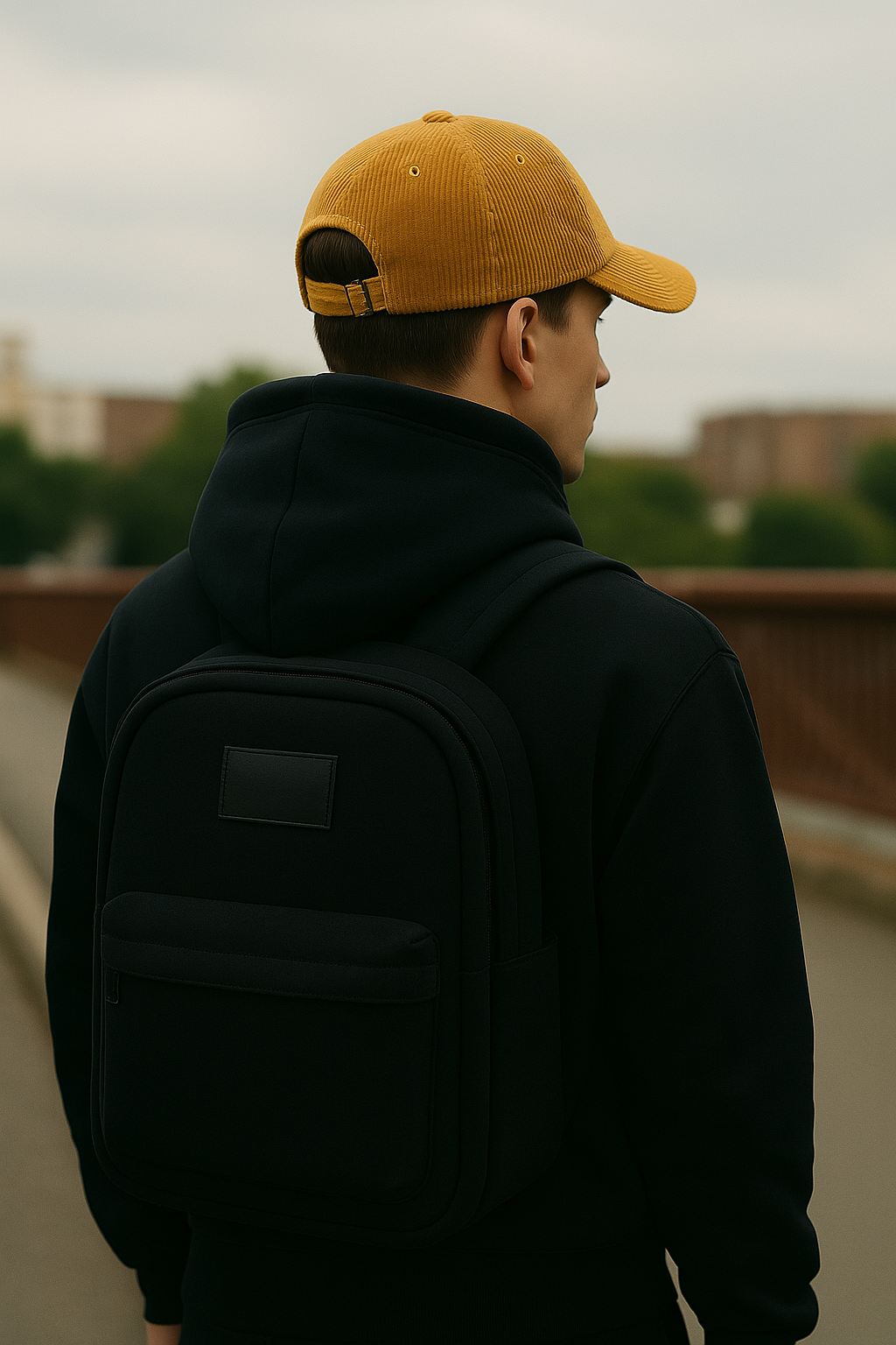 Hoodie with Integrated Backpack - Black Gray Oversized Streetwear | 2-in-1 Innovation Hoodie - Papicha H
