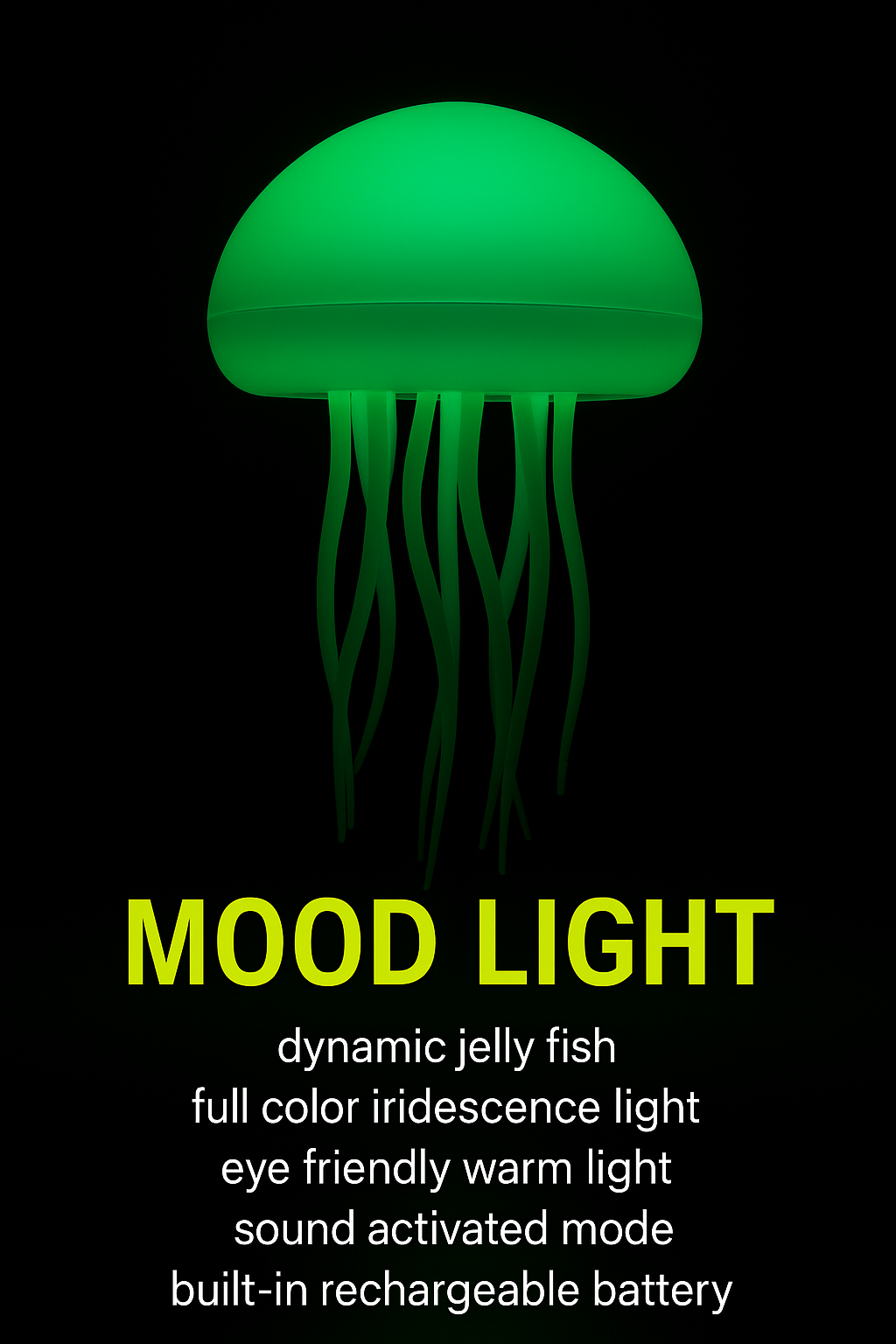 Floating Jellyfish LED Lamp - 5 Color Mood Light | Hypnotic Aquarium Decor - Papicha H