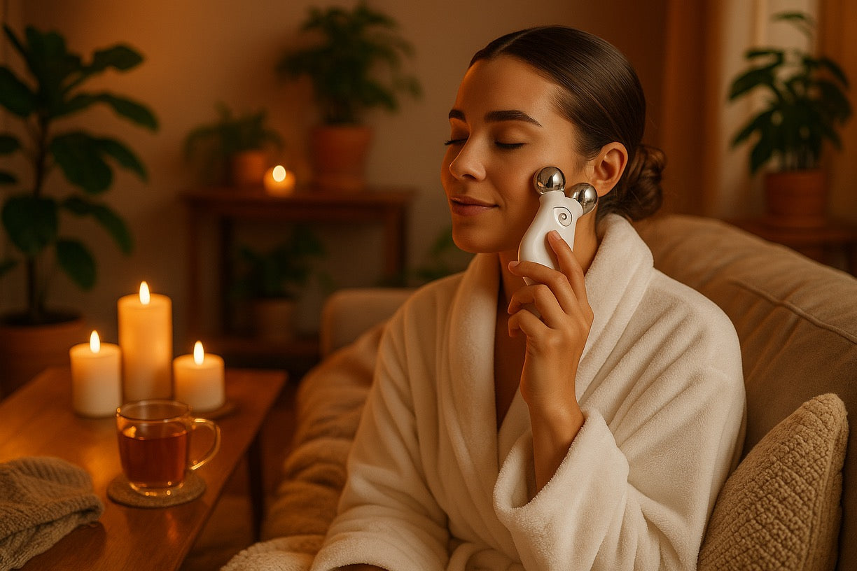 Microcurrent Facial Lifting Device - Professional Anti-Aging Sculpt & Glow | FDA Approved Beauty Tool - Papicha H