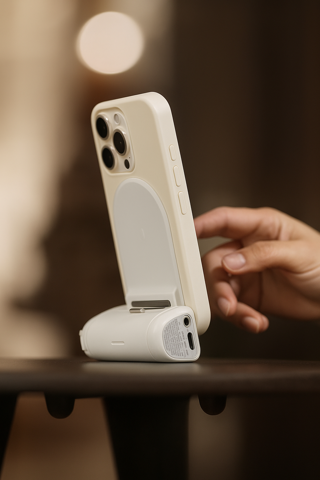 MagSafe Battery Grip 3-in-1 with Stand & Remote - Wireless Charging & Pro Stability - Papicha H