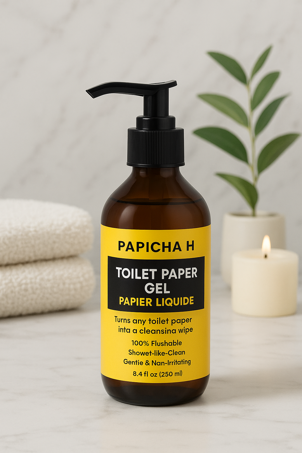 Revolutionary Liquid Toilet Paper Gel - Instant Biodegradable Wipes Transformer | Papicha H