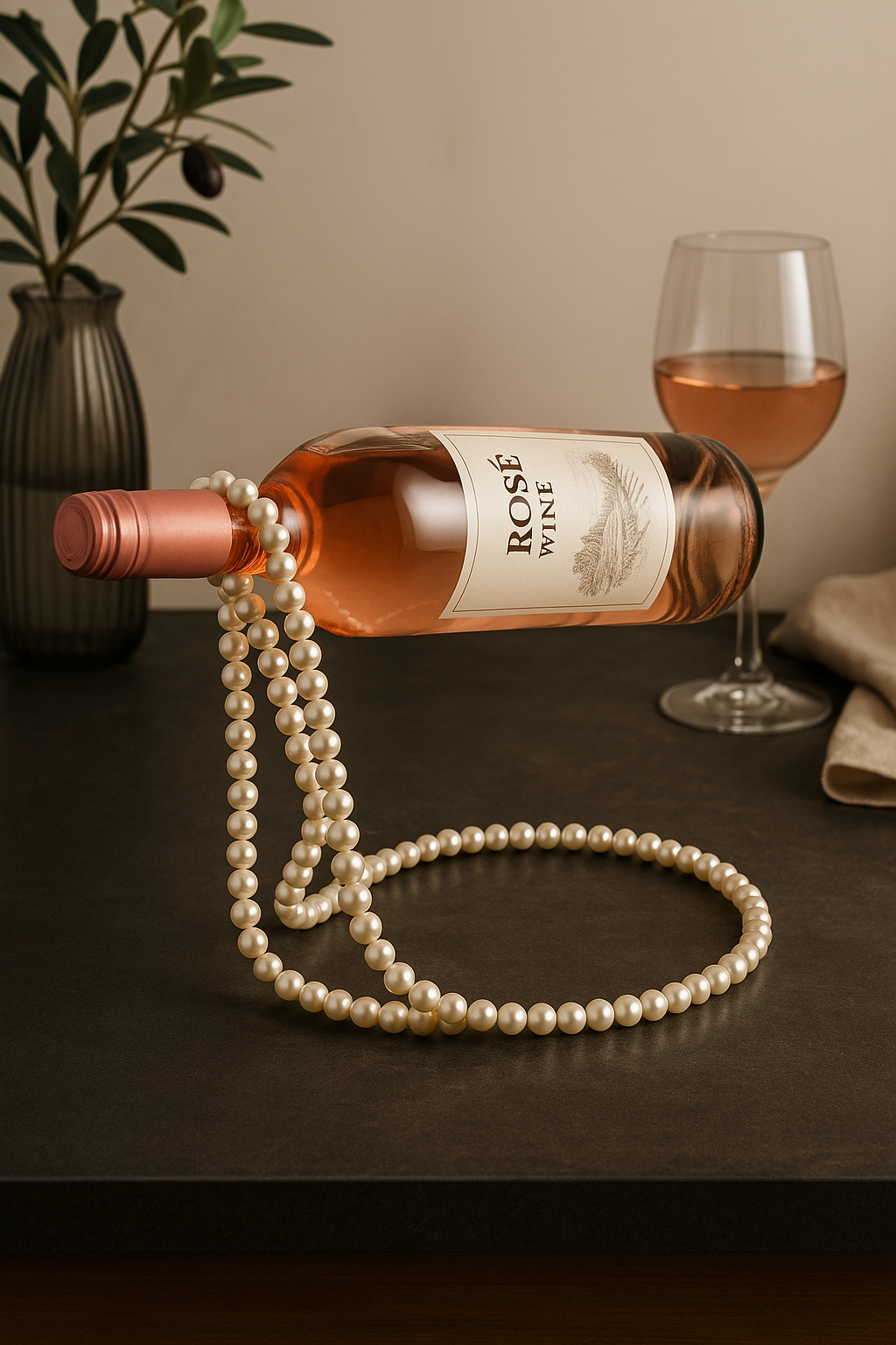 Wine Bottle Necklace Holder - Hands-Free Chic Accessory | Party Wine Carrier - Papicha H