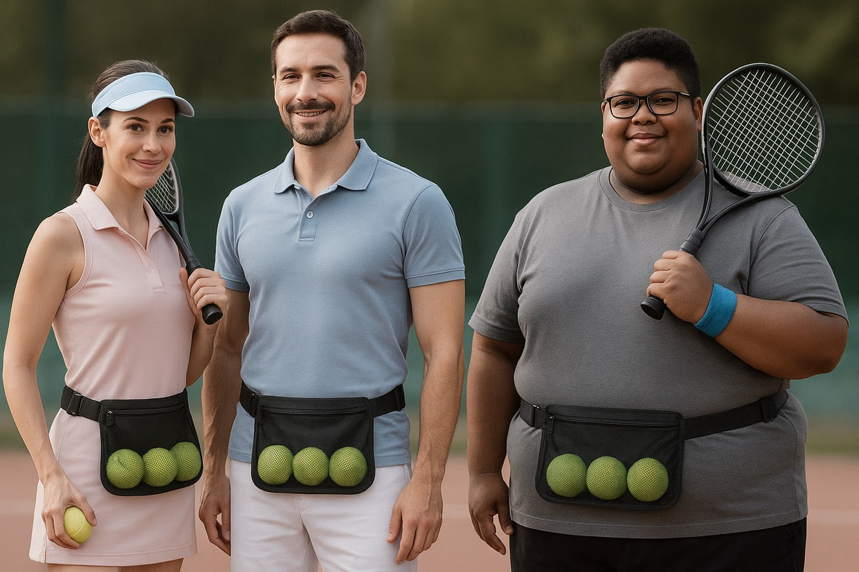 Professional Pickleball Ball Holder Waist Bag - Sports Storage Belt | Pickle Bow Pro - Papicha H