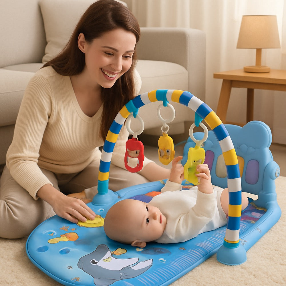 TAPIS ÉVEIL MUSICAL 3-EN-1  Développement Bébé | Interactive Baby Play Mat