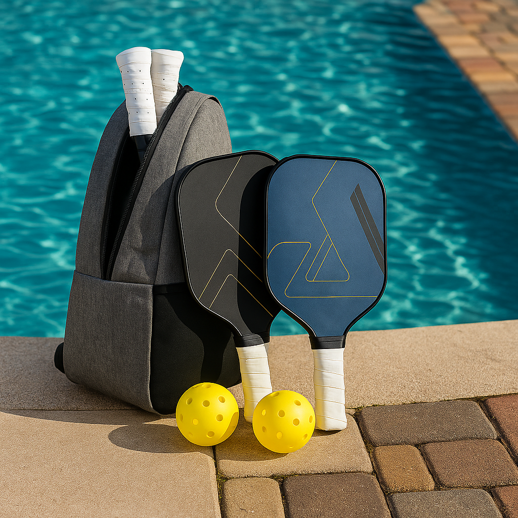 Premium Pickleball Set Pro - 2 Paddles 2 Balls & Carry Bag | Professional Tournament Equipment - Papicha H