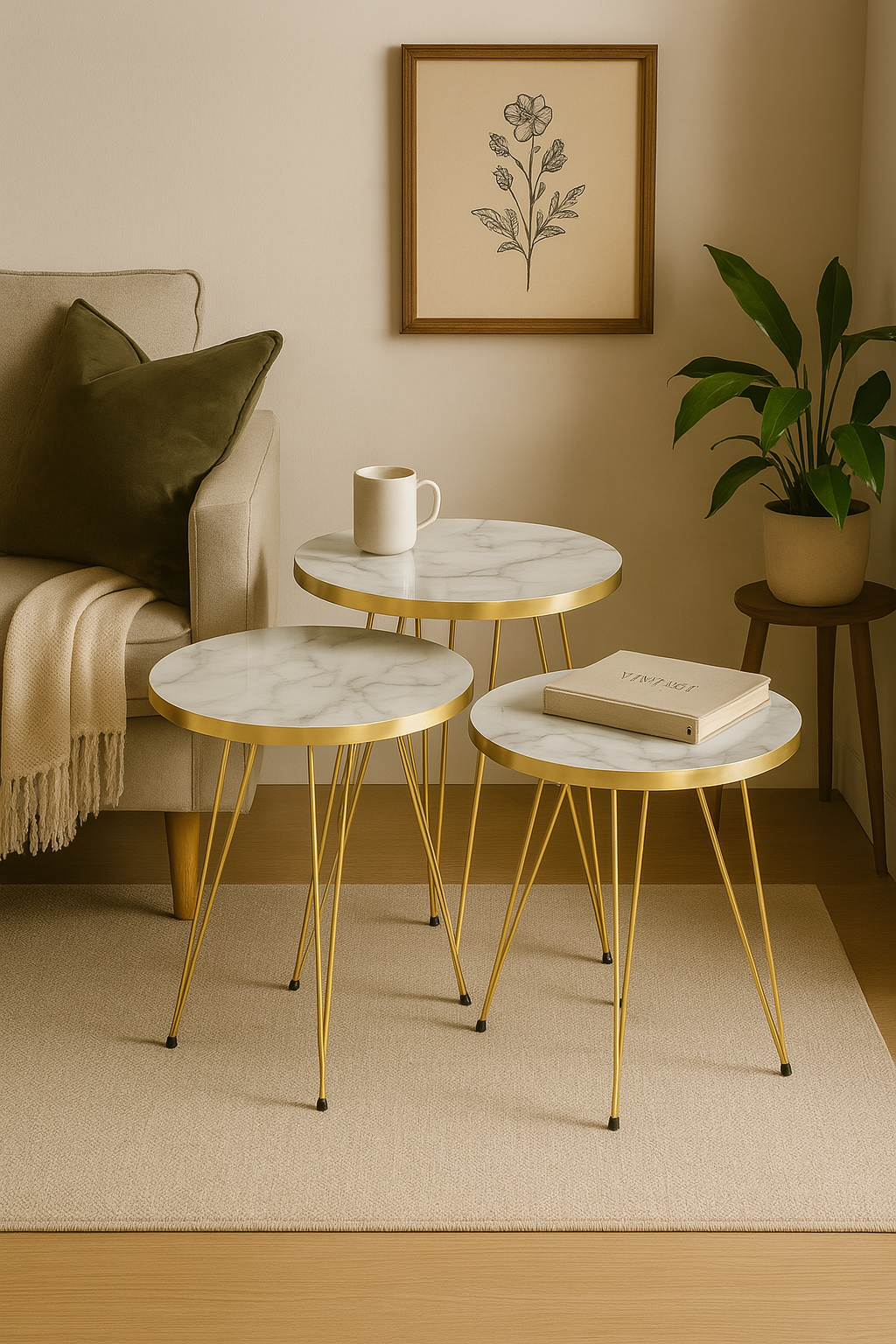 SET 3 CHAISES ROTIN DESIGN | Boho Minimaliste Naturel | Rattan Chairs PAPICHA H