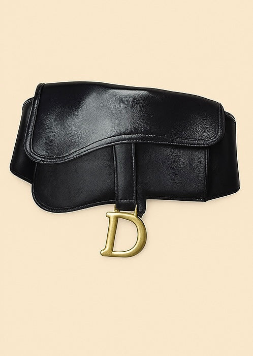 Double Buckle Corset Belt - Adjustable Faux Leather Waist Cincher | Wide Fashion Belt - Papicha H