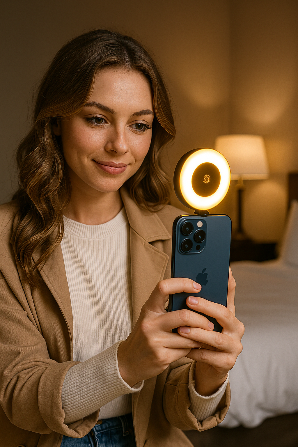 Magnetic Selfie Light 180° - Luxury Edition | MagSafe/Clip 3 Colors & Adjustable Brightness - Papicha H