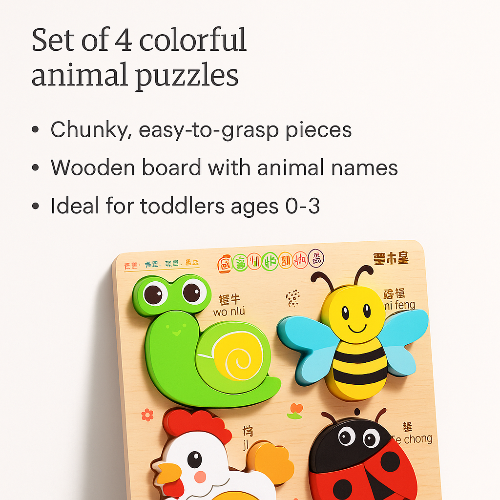 PUZZLE ANIMAUX BOIS   | Motricité Fine | Animal Puzzle PAPICHA H