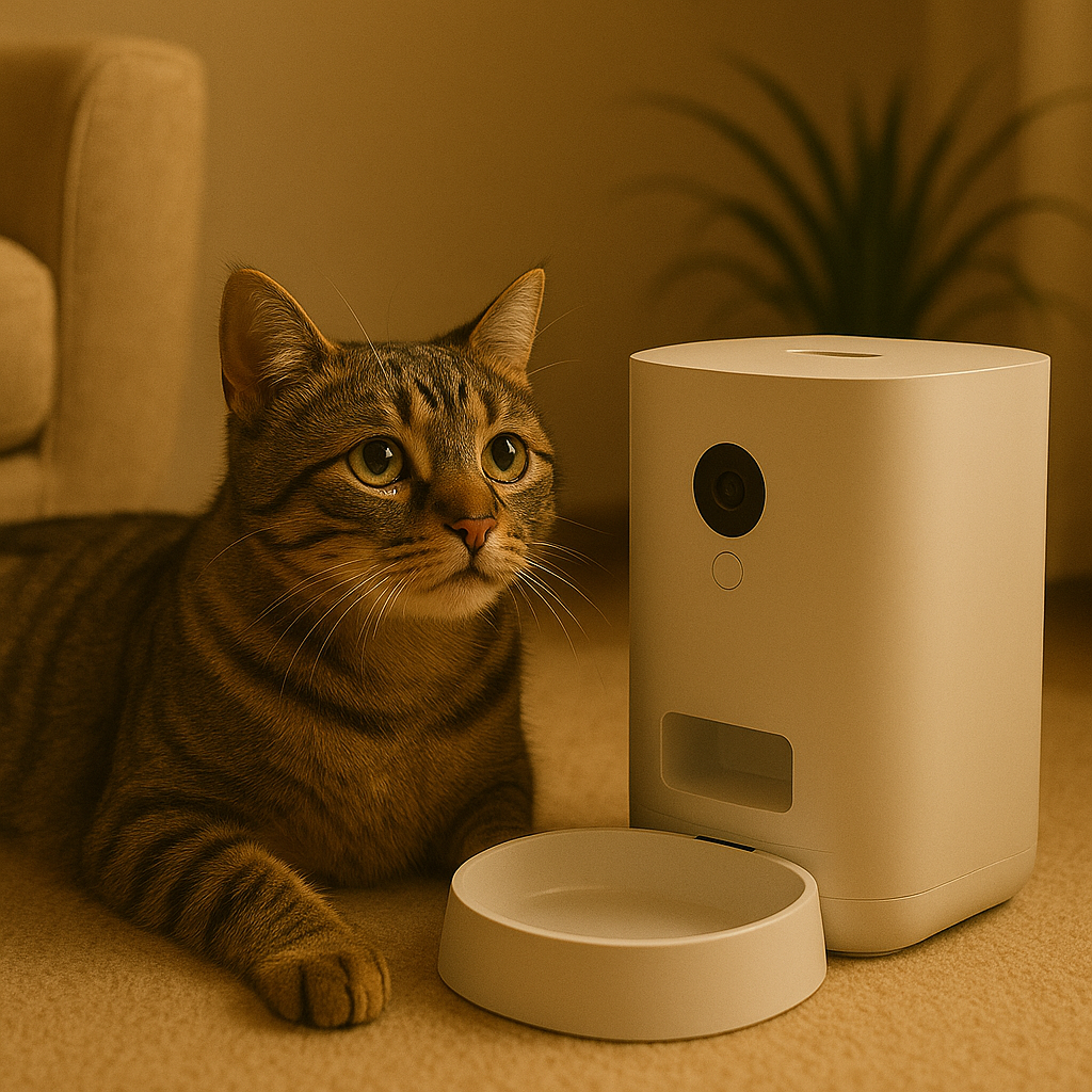 Automatic Pet Feeder with HD Camera - Smart WiFi Pet Food Dispenser | Remote Pet Monitoring - Papicha H
