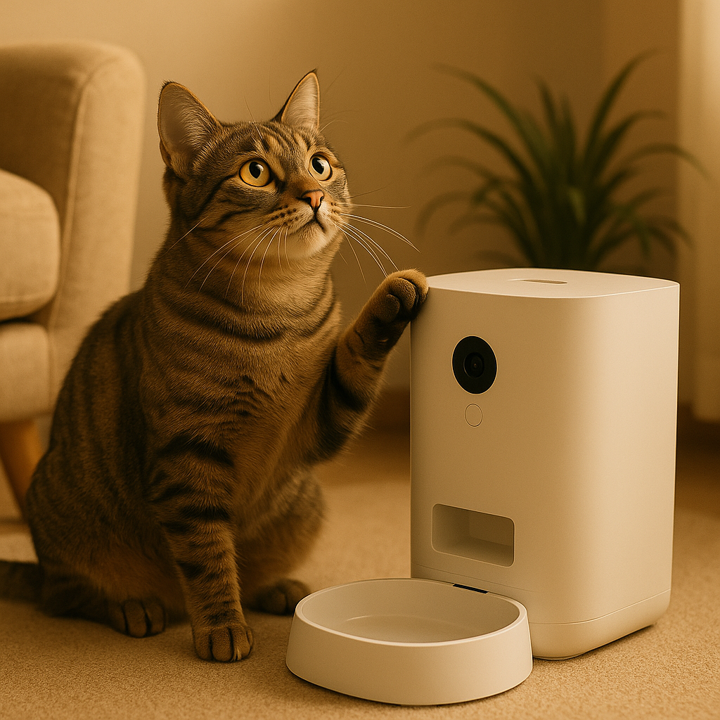 Automatic Pet Feeder with HD Camera - Smart WiFi Pet Food Dispenser | Remote Pet Monitoring - Papicha H
