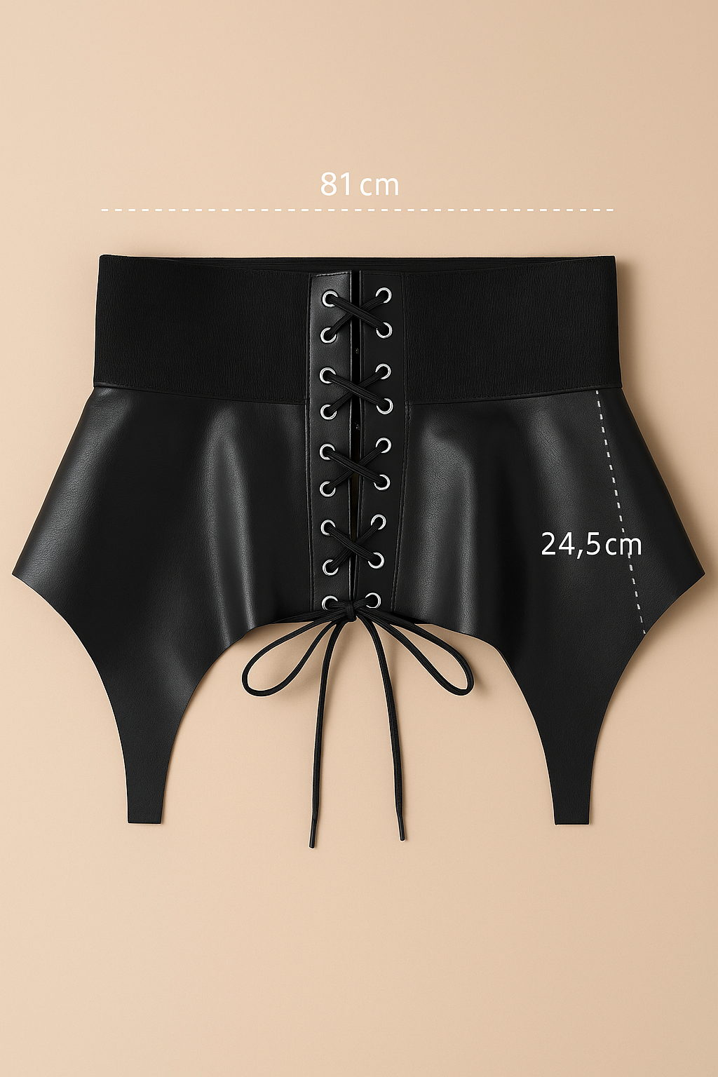Double Buckle Corset Belt - Adjustable Faux Leather Waist Cincher | Wide Fashion Belt - Papicha H